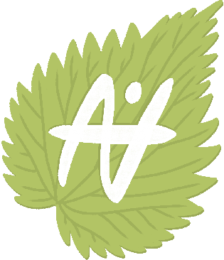 logo représentant une feuille avec les initiales AV